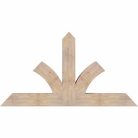 Ekena Millwork Richland Smooth Timber Gable Bracket, Douglas Fir, 60"W x 32"H x 5 1/2"D x 5 1/2"F, 13/12 Pitch GBW060X32X0606RIC00SDF